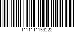 Código de barras (EAN, GTIN, SKU, ISBN): '1111111156223'