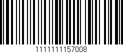 Código de barras (EAN, GTIN, SKU, ISBN): '1111111157008'
