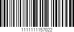 Código de barras (EAN, GTIN, SKU, ISBN): '1111111157022'