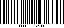 Código de barras (EAN, GTIN, SKU, ISBN): '1111111157206'