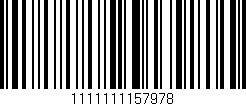 Código de barras (EAN, GTIN, SKU, ISBN): '1111111157978'