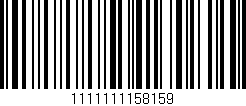 Código de barras (EAN, GTIN, SKU, ISBN): '1111111158159'
