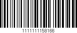 Código de barras (EAN, GTIN, SKU, ISBN): '1111111158166'