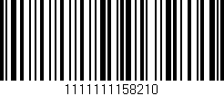 Código de barras (EAN, GTIN, SKU, ISBN): '1111111158210'