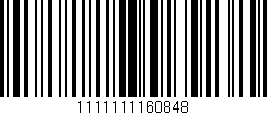Código de barras (EAN, GTIN, SKU, ISBN): '1111111160848'