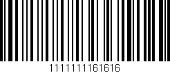 Código de barras (EAN, GTIN, SKU, ISBN): '1111111161616'