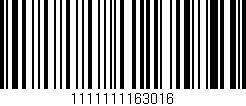 Código de barras (EAN, GTIN, SKU, ISBN): '1111111163016'