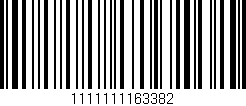 Código de barras (EAN, GTIN, SKU, ISBN): '1111111163382'