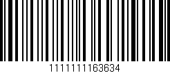 Código de barras (EAN, GTIN, SKU, ISBN): '1111111163634'