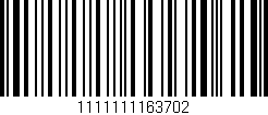 Código de barras (EAN, GTIN, SKU, ISBN): '1111111163702'