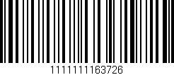 Código de barras (EAN, GTIN, SKU, ISBN): '1111111163726'