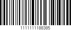 Código de barras (EAN, GTIN, SKU, ISBN): '1111111188385'
