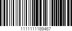 Código de barras (EAN, GTIN, SKU, ISBN): '1111111189467'