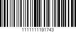 Código de barras (EAN, GTIN, SKU, ISBN): '1111111191743'