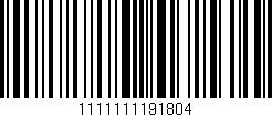 Código de barras (EAN, GTIN, SKU, ISBN): '1111111191804'