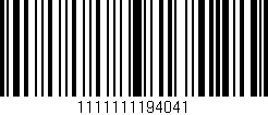 Código de barras (EAN, GTIN, SKU, ISBN): '1111111194041'