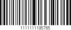 Código de barras (EAN, GTIN, SKU, ISBN): '1111111195765'