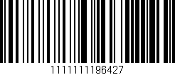 Código de barras (EAN, GTIN, SKU, ISBN): '1111111196427'