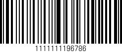 Código de barras (EAN, GTIN, SKU, ISBN): '1111111196786'