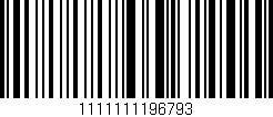 Código de barras (EAN, GTIN, SKU, ISBN): '1111111196793'