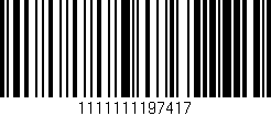 Código de barras (EAN, GTIN, SKU, ISBN): '1111111197417'