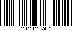 Código de barras (EAN, GTIN, SKU, ISBN): '1111111197431'