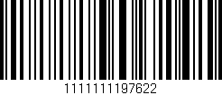 Código de barras (EAN, GTIN, SKU, ISBN): '1111111197622'