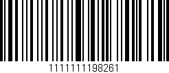 Código de barras (EAN, GTIN, SKU, ISBN): '1111111198261'