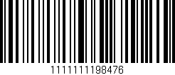 Código de barras (EAN, GTIN, SKU, ISBN): '1111111198476'