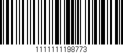 Código de barras (EAN, GTIN, SKU, ISBN): '1111111198773'