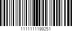 Código de barras (EAN, GTIN, SKU, ISBN): '1111111199251'