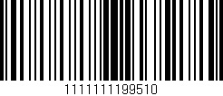 Código de barras (EAN, GTIN, SKU, ISBN): '1111111199510'