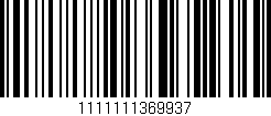 Código de barras (EAN, GTIN, SKU, ISBN): '1111111369937'