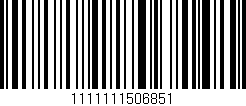 Código de barras (EAN, GTIN, SKU, ISBN): '1111111506851'