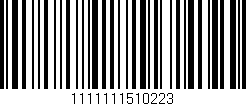 Código de barras (EAN, GTIN, SKU, ISBN): '1111111510223'