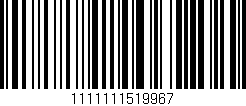 Código de barras (EAN, GTIN, SKU, ISBN): '1111111519967'