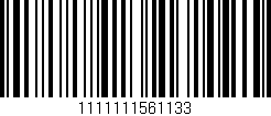 Código de barras (EAN, GTIN, SKU, ISBN): '1111111561133'