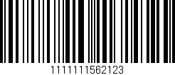 Código de barras (EAN, GTIN, SKU, ISBN): '1111111562123'