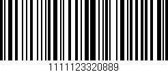 Código de barras (EAN, GTIN, SKU, ISBN): '1111123320889'