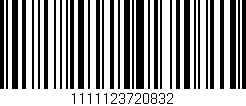 Código de barras (EAN, GTIN, SKU, ISBN): '1111123720832'