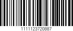 Código de barras (EAN, GTIN, SKU, ISBN): '1111123720887'