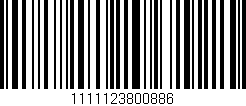 Código de barras (EAN, GTIN, SKU, ISBN): '1111123800886'