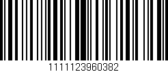 Código de barras (EAN, GTIN, SKU, ISBN): '1111123960382'