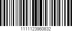 Código de barras (EAN, GTIN, SKU, ISBN): '1111123960832'