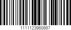 Código de barras (EAN, GTIN, SKU, ISBN): '1111123960887'
