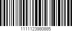 Código de barras (EAN, GTIN, SKU, ISBN): '1111123980885'