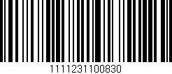 Código de barras (EAN, GTIN, SKU, ISBN): '1111231100830'
