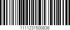 Código de barras (EAN, GTIN, SKU, ISBN): '1111231500838'