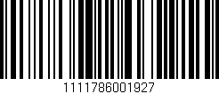 Código de barras (EAN, GTIN, SKU, ISBN): '1111786001927'
