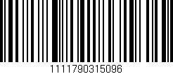 Código de barras (EAN, GTIN, SKU, ISBN): '1111790315096'